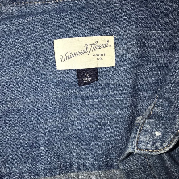 EUC ✨Universal Thread Denim Button Up Dress Sz. 1X - Picture 5 of 7